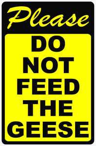 Do Not Feed Geese Sign
