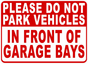 Don't Block Bays Sign by Sala Graphics