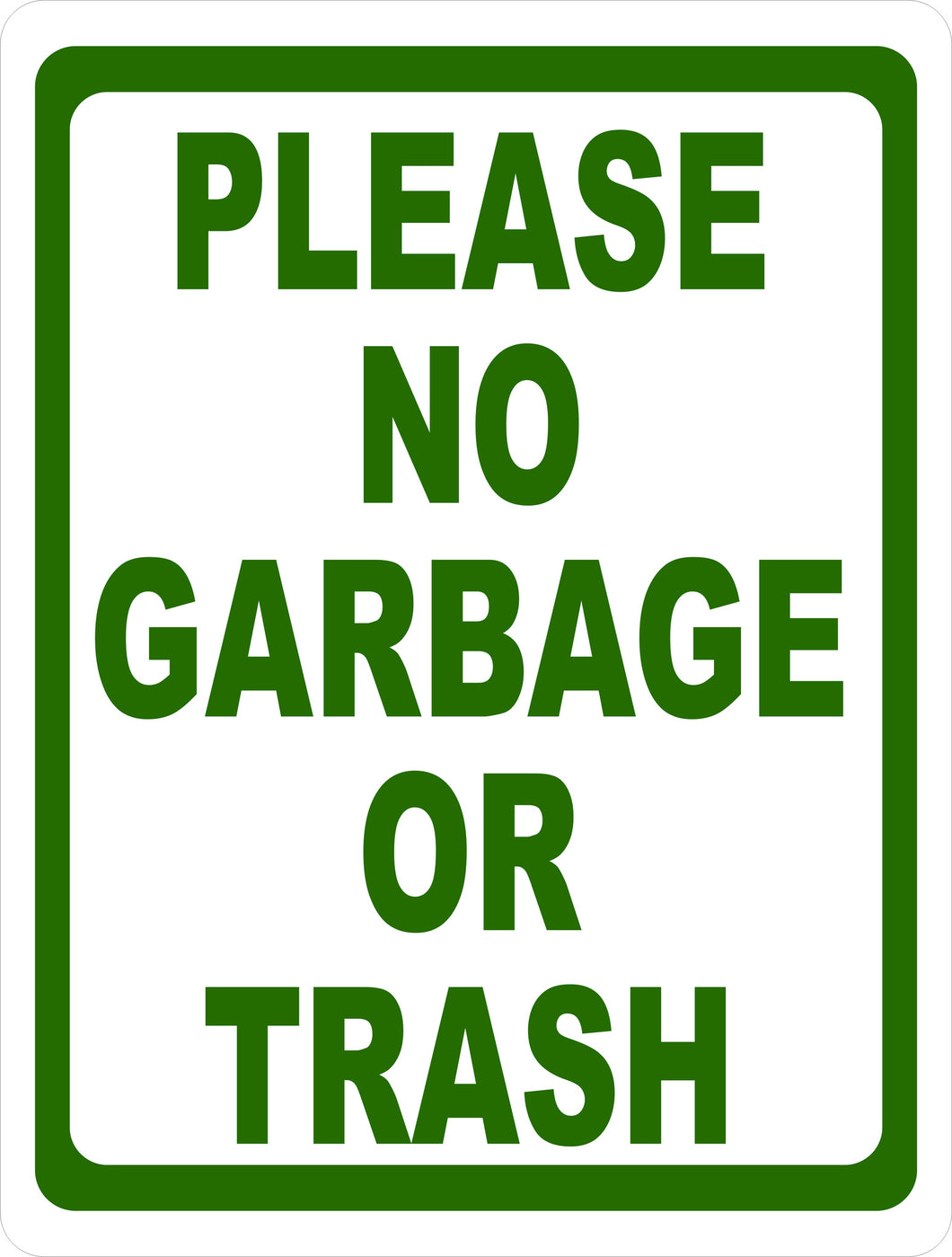 No Rubble Sign Please No Garbage or Trash Sign – Signs by SalaGraphics