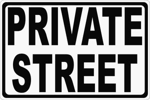 Private Street Sign