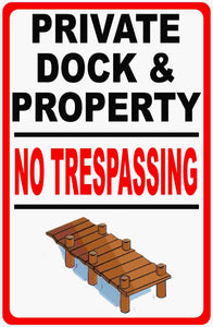 Private Dock & Property Sign
