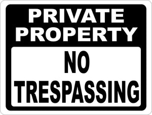 Private Property No Trespassing Sign - Signs & Decals by SalaGraphics