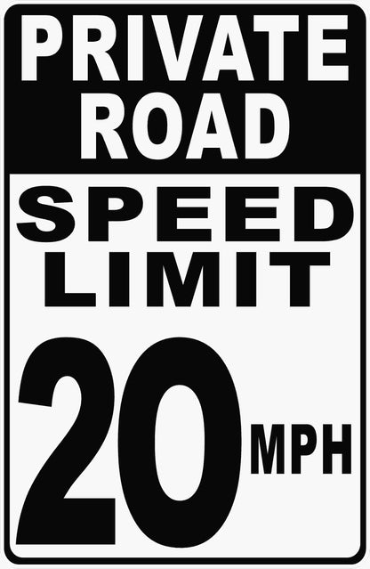 20 MPH Sign