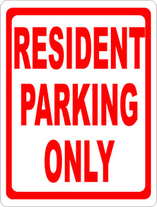 Resident Parking Only Sign - Signs & Decals by SalaGraphics