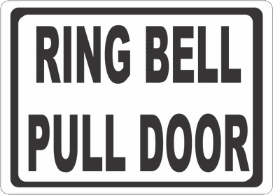 Ring Bell Pull Door Sign