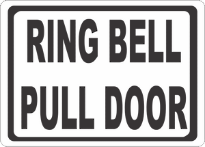 Ring Bell Pull Door Sign