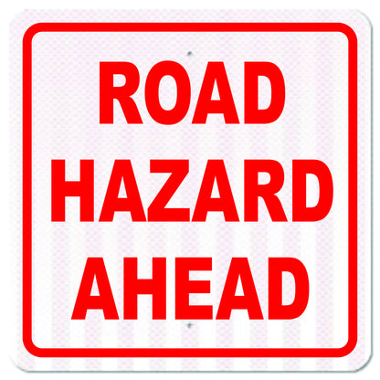 Road Hazard Ahead Sign - Signs & Decals by SalaGraphics