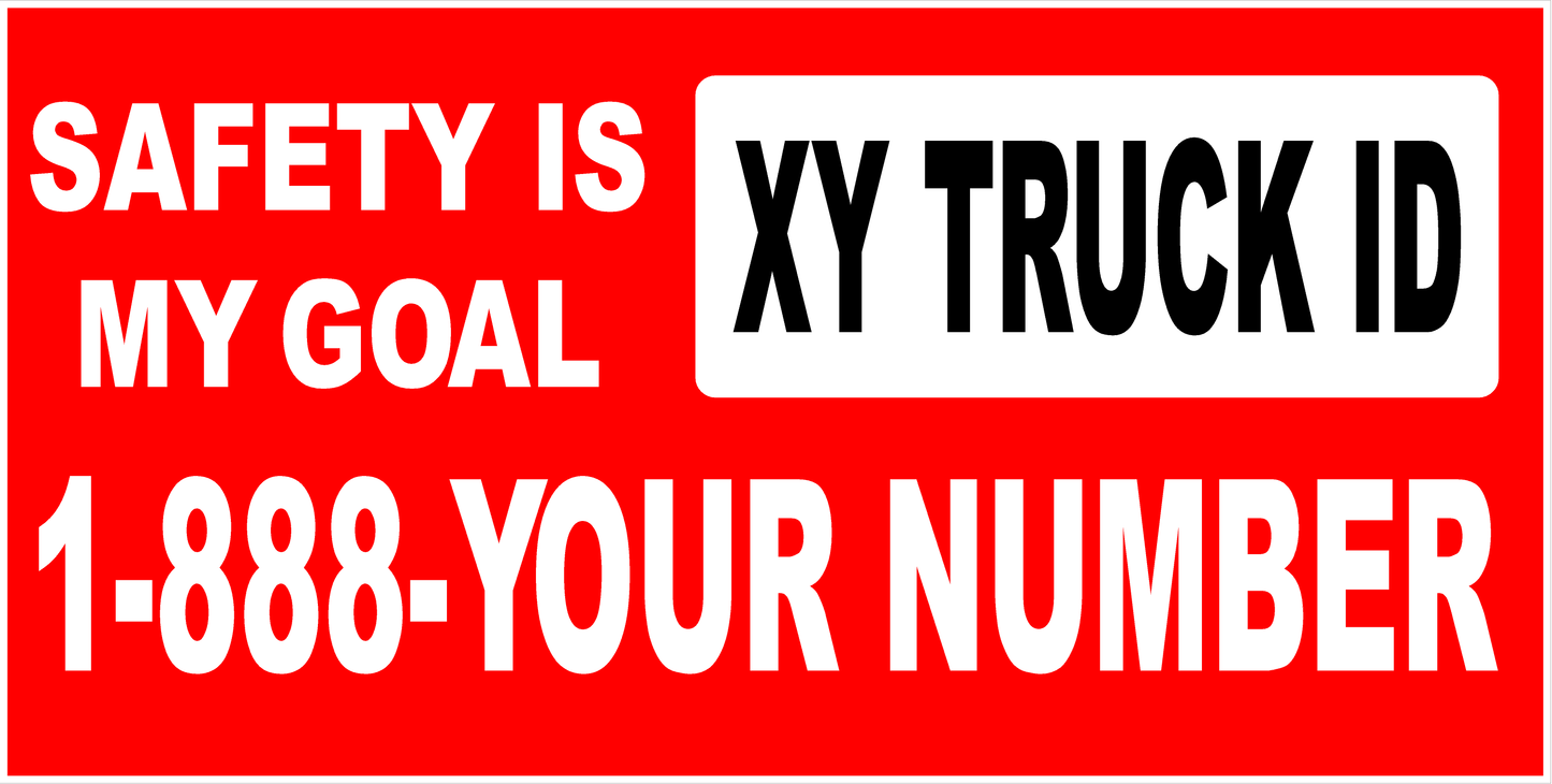 Safety is My Goal Fleet Vehicle Decal Multi-Pack