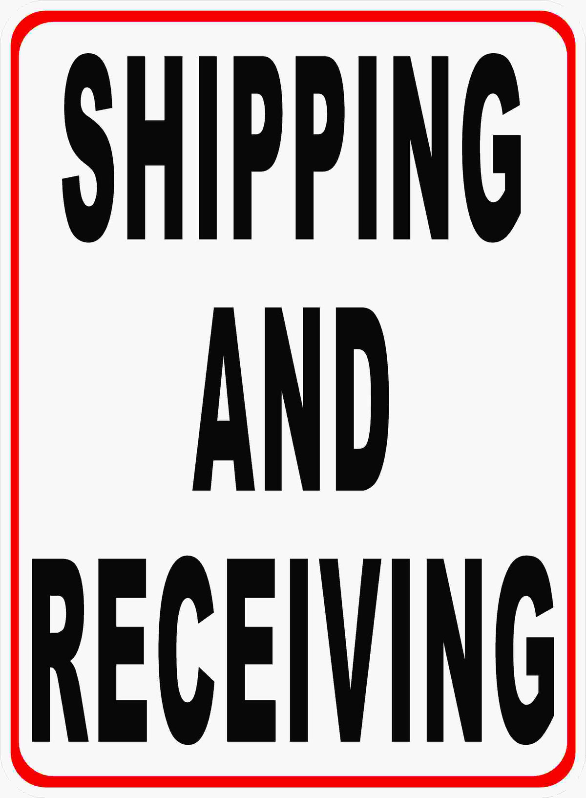 Shipping and Receiving Sign with Optional Directional Arrow – signs by ...