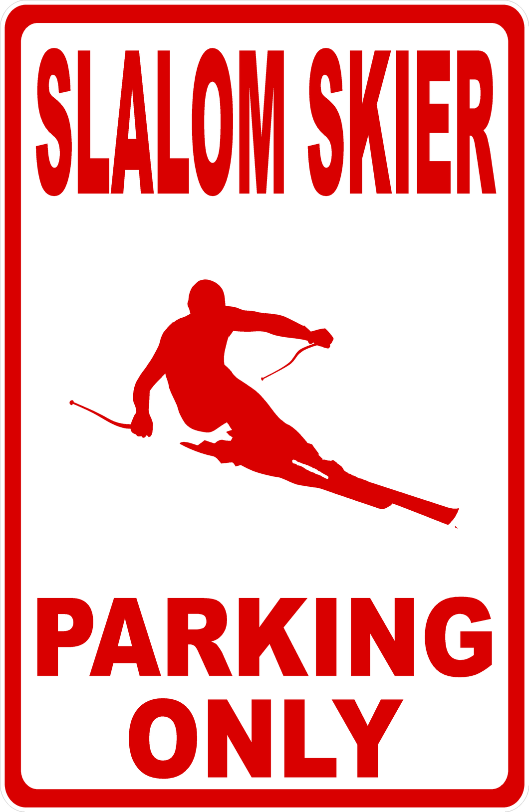 Slalom Skier Sign Snow