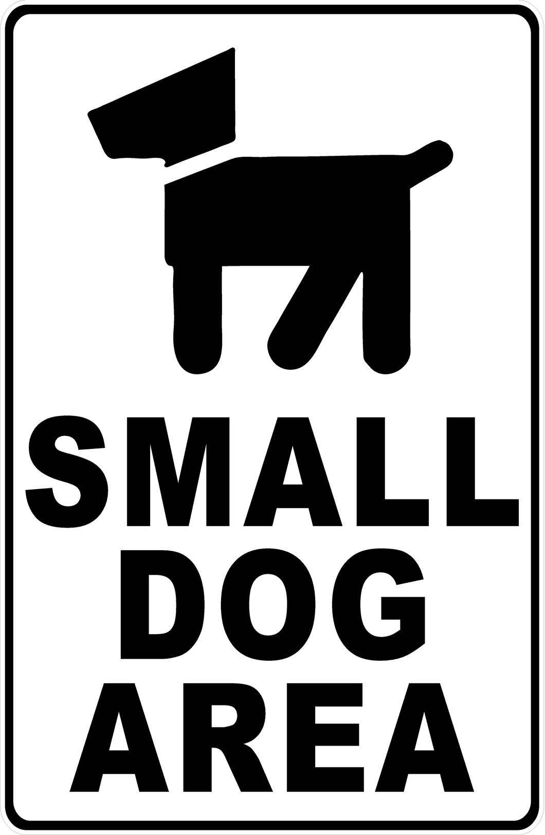 Small Dog Area Sign
