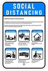 Social Distancing Guideline Sign