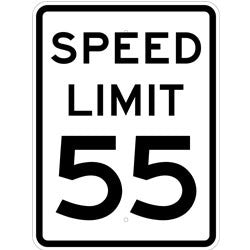 Speed Limit Sign With Choice of Speeds 