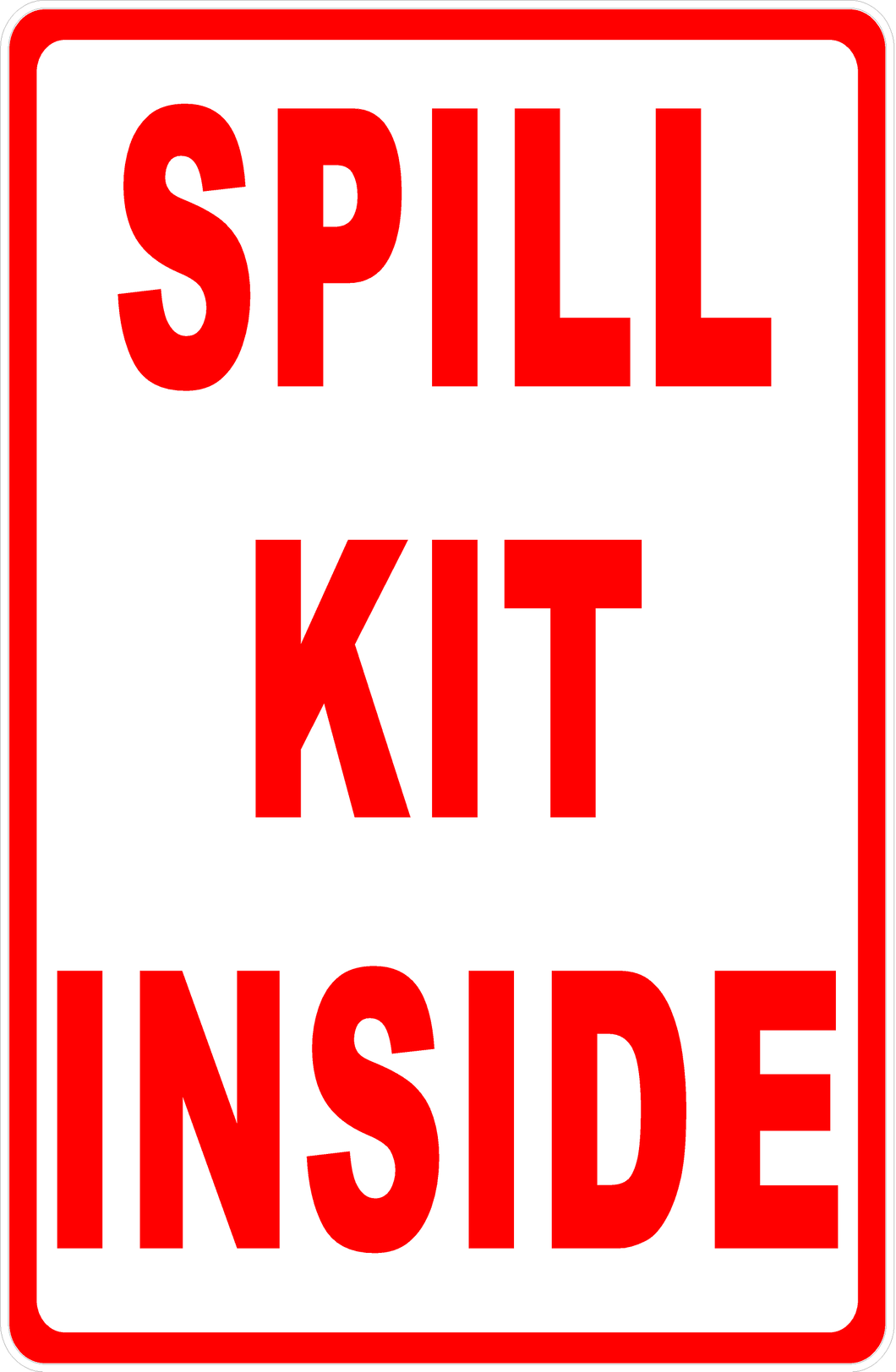 Spill Kit Inside Sign