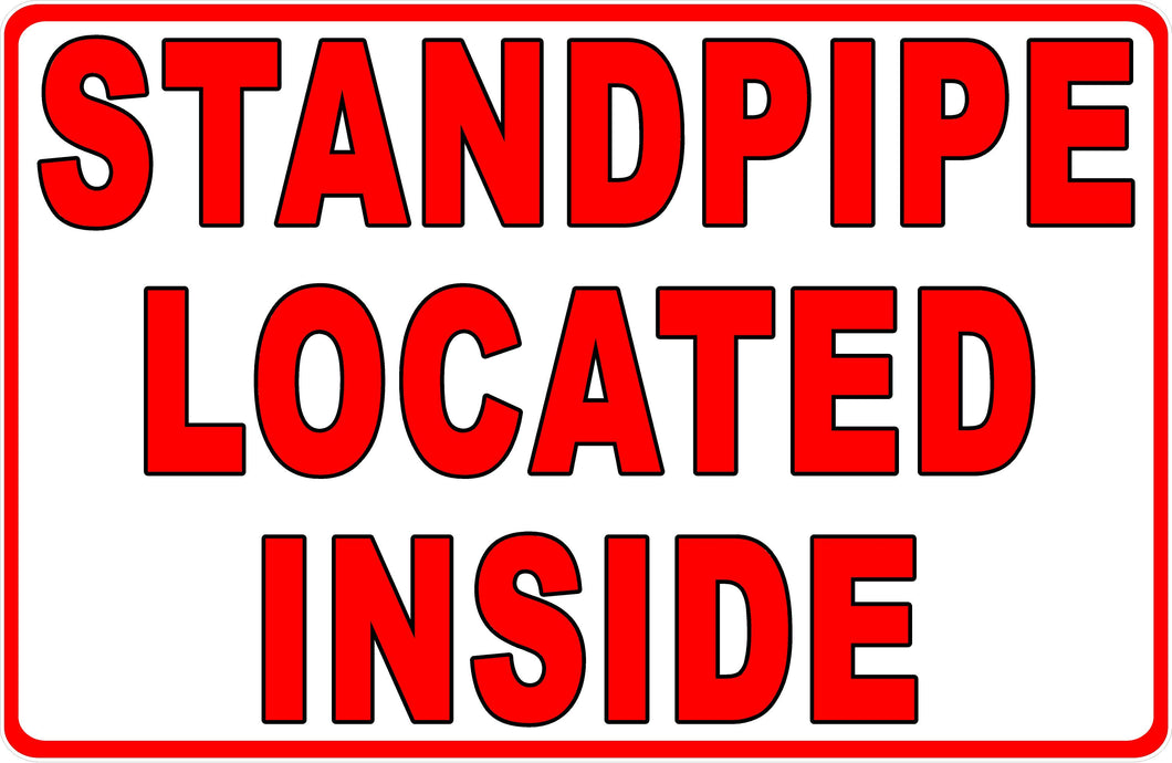 Standpipe Location Sign FDC Fire Department Connection