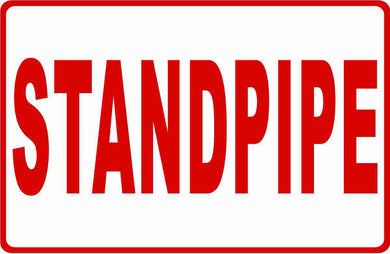 Standpipe Sign