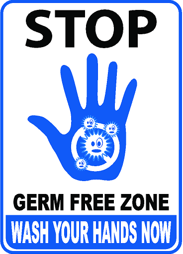 Germ Free Wash Hands Decal