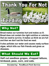 Goose Geese Feeding Rules Sign