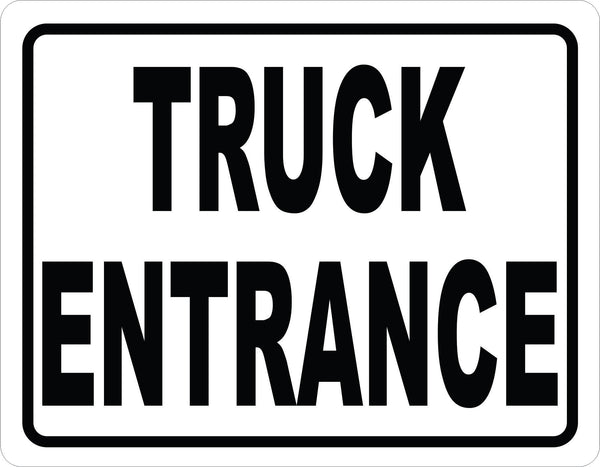 Truck Entrance with Optional Directional Arrow Sign – signs by salagraphics