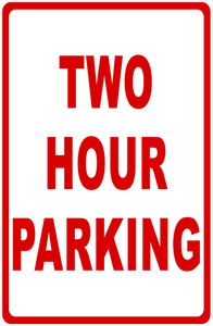 Two Hour Parking Sign