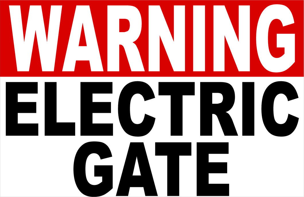 Warning Electric Gate Sign
