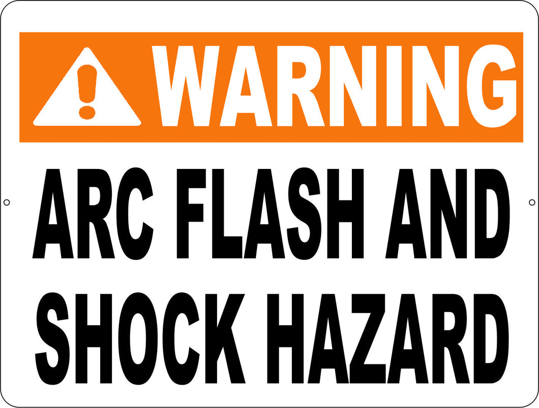 Warning Arc Flash & Shock Hazard Sign - Signs & Decals by SalaGraphics