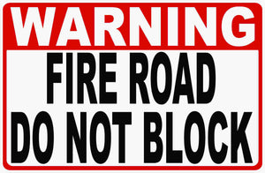 Fire Access Road Safety Sign by Sala Graphics