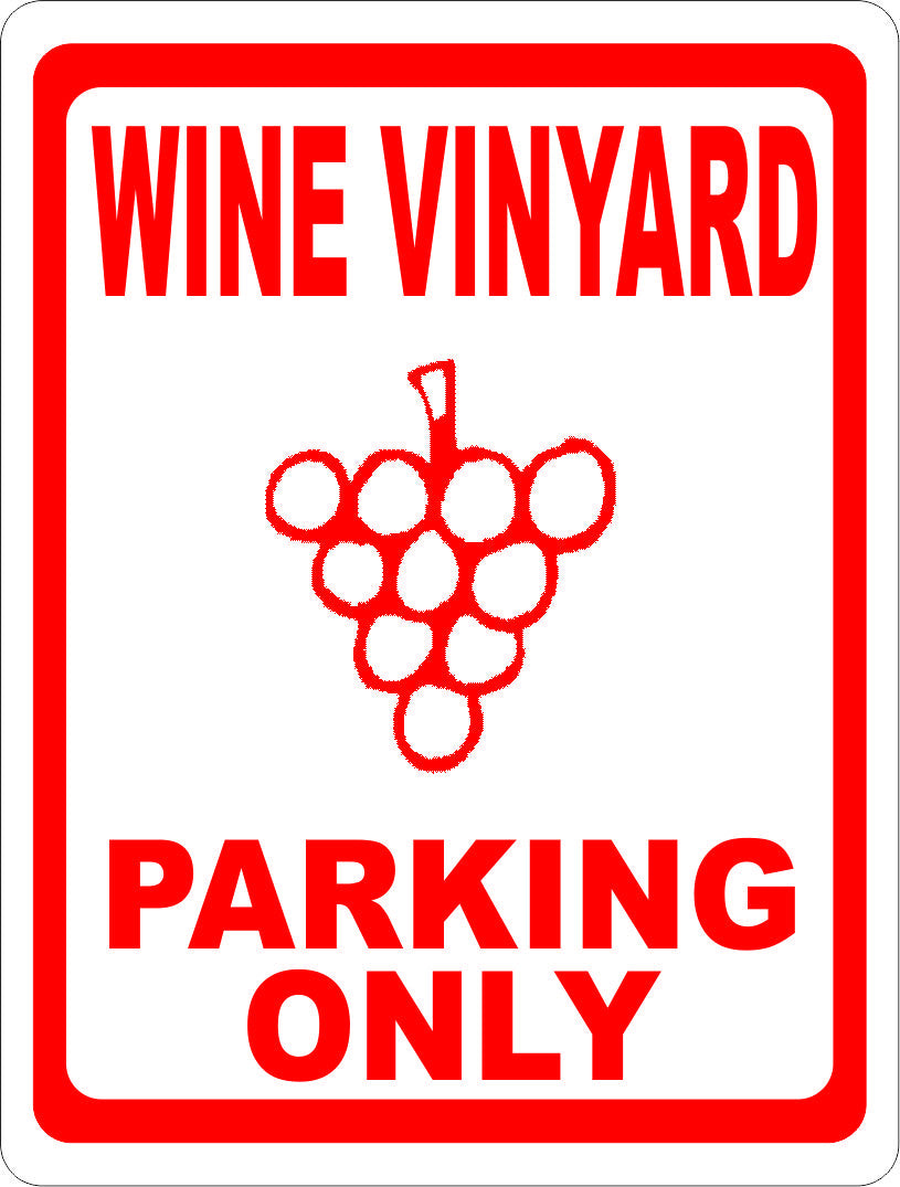 Wine Vineyard Parking Only Sign. Size Options. Reserve Spaces at Winery. Decor - Signs & Decals by SalaGraphics